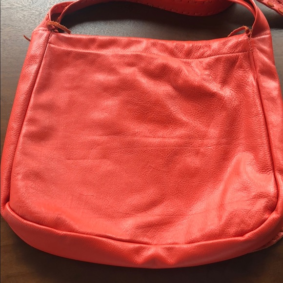 Orange Genuine Leather Hobo Bag - Picture 3 of 4